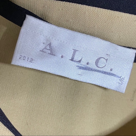 A.L.C. Black Tan Colorblock Shift Dress - Picture 7 of 11